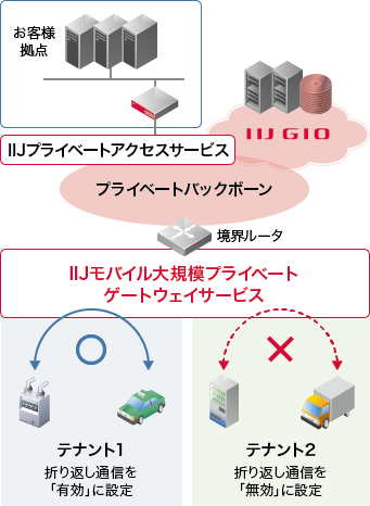 「閉域接続機能」のイメージ図