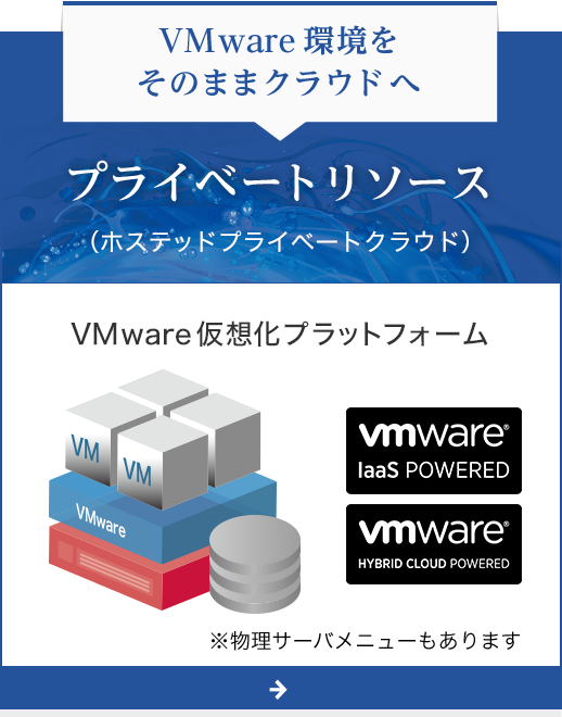 VMware環境をそのままクラウドへ - プライベートリソース(ホステッドプライベートクラウド)