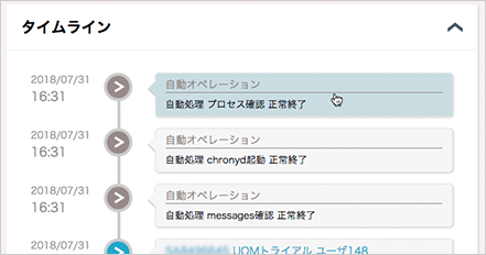 「自動タイムライン」のイメージ図