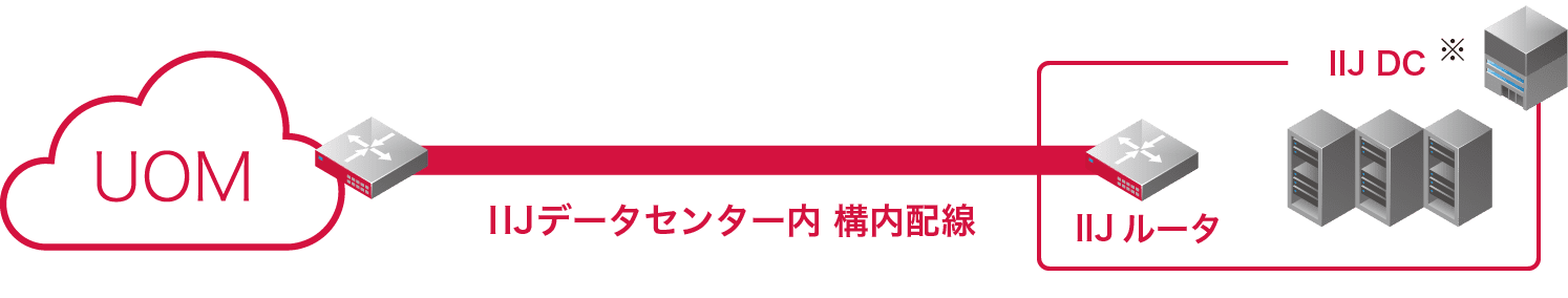 「IIJ DC構内配線接続(拡張リンク)」のイメージ図