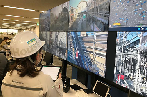 スマートコントロールセンター(SCC)における遠隔臨場の様子